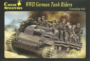 Caesar Miniatures 1/72 WW2 Alemán Tanque de Infantería Riders Camuflaje Trajes - Imagen 1 de 1