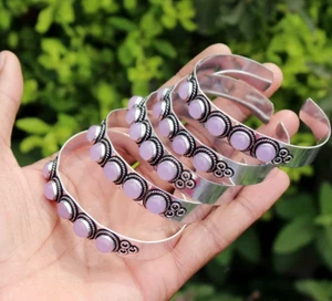 Bonito lote de 5 brazaletes de cuarzo rosa ~ pulsera de protección ~ brazalete mínimo ~ regalo ~ - Imagen 1 de 2
