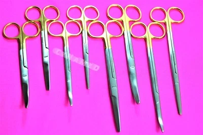 GERMAN 8 EA Surgical Operating Medical Mayo + METZENBAUM Scissors STR + CURVED - Image 1 of 4