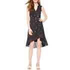 Parker Candy Black Floral Embroidered Eyelet Sleeveless High-Low Dress Sz 14 NWT