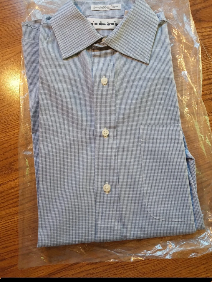 Мужская рубашка с длинным рукавом Albert Nippon размер 15 1/2 Reg цвет светло-синий - Изображение 1 из 1