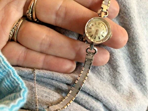 Gorgeous Solid 14k white Gold Vintage Ladies Watch GIRARD PERREGAUX Swiss Runs - Picture 1 of 4