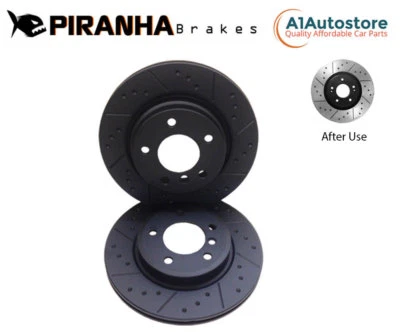 REAR DIMPLED GROOVE BRAKE DISCS FOR BMW 5 SERIE F10 F11 F18 518d 528i 530d 330mm - Image 1 of 4