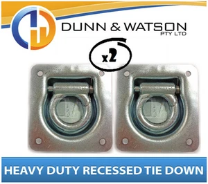 Heavy Duty Recessed Tie Down x2 Caravan, Horse Float Camper Trailer lashing ring - Picture 1 of 1