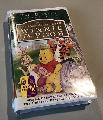 NEW SEALED DISNEY The Many Adventures of Winnie the Pooh (VHS, 1996) SPECIAL ED - Image 1 of 4
