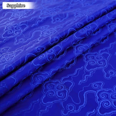 Chinese Dress Damask Fabric Brocade Imitation Silk Kimono Sewing By Metre - Image 1 of 4