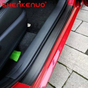 Pegatina de fibra de carbono para Chevrolet Alféizar de puerta de automóvil protector de placa raspada stock de EE. UU. - Imagen 1 de 12