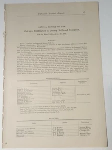 1897 Kansas RR report Chicago Burlington & Quincy Railroad branches spurs train - Picture 1 of 7