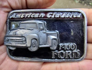 Vtg FORD F-100 Belt Buckle F100 Pickup Truck Classics BOA Masterpiece RARE VG+ - Picture 1 of 4