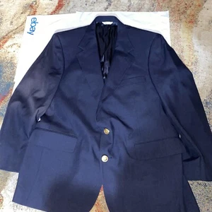 Vintage Polo University Club Blazer Mens 44R Ralph Lauren Navy Gold Buttons - Picture 1 of 5