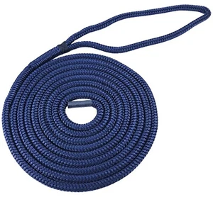 Cuerda de amarre trenzada de poliéster preempalme de 10 mm azul marino 1 x 8 metros - Imagen 1 de 9