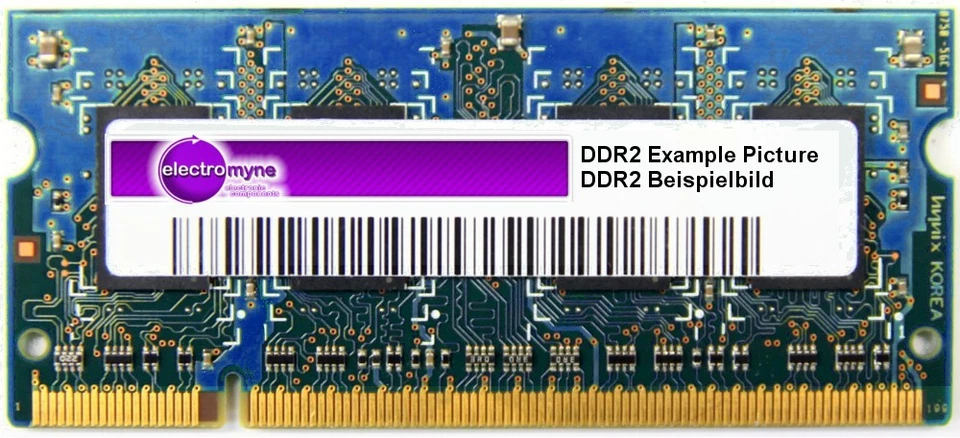 1GB Nanya DDR2-667 RAM PC2-5300S 2Rx16 NT1GT64UH8D0FN-3C Laptop Memory - Image 1 of 1