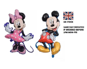 GIANT MICKEY MINNIE MOUSE FOIL BALLOONS BIRTHDAY PARTY 78CM DECOR UK - Picture 1 of 4