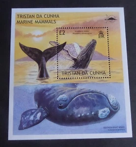 Tristan Da Cunha 2002 MS758 mamíferos marinos ballena jorobada MNH UM sin montar como nuevo - Imagen 1 de 1