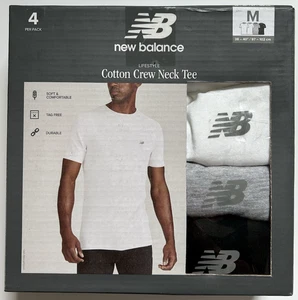 New Balance Cotton Crew Neck Tee Shirts • 4 Pack • Men's M (38"-40") - Picture 1 of 6