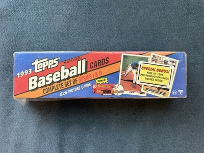 1993 年 Topps 美国职棒大联盟棒球完整原厂原封套装系列 I & II Jeter 新秀 — 第 1/4 张图片