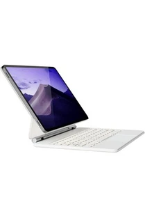 doqo for Samsung Galaxy Tab S10+ Plus/S9+/S9 FE+/S8+/S7+/S7 FE Keyboard White - Picture 1 of 11