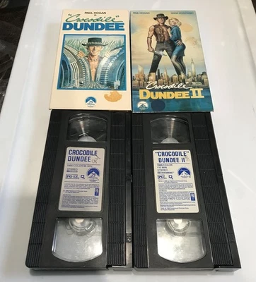 Crocodile Dundee / Crocodile Dundee II : VHS Lot Of 2 Tapes Foto 1 de 2