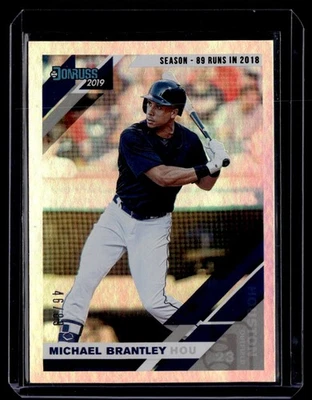 2019 Panini Donruss Season Stat Line Michael Brantley 46/89 #63 - Image 1 of 2