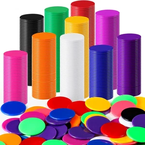 10 Colors 1.2 Inches Plastic Learning Counters Disks Bingo Chip Counting Discs M - Picture 1 of 12