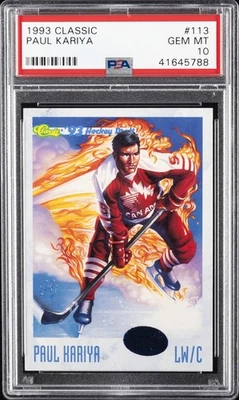 1993 CLASSIC #113 PAUL KARIYA PSA 10 - Image 1 of 2