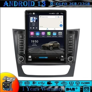 9.7"Android 13 Head Unit GPS SATNAV Radio Carplay For Mercedes CLS W219 CLK W209 - Picture 1 of 1