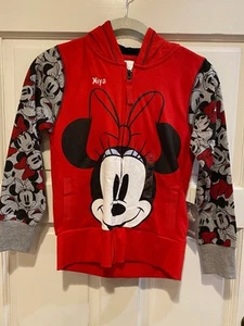 Disney Store Minnie Mouse Hoodie Sweatshirt Jacke mit Reißverschluss Gr. 7/8 Neu - Bild 1 von 6
