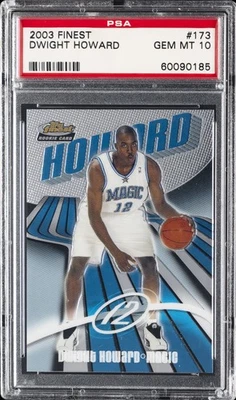 2003 TOPPS FINEST #173 DWIGHT HOWARD ROOKIE RC PSA 10 - Image 1 of 2
