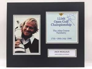 Exhibición de fotos firmada por Jack Nicklaus Golf RARO + AUTÓGRAFO CERTIFICADO DE AUTENTICIDAD THE OPEN - Imagen 1 de 4