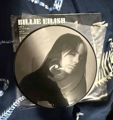 BILLIE EILISH NO TIME TO DIE INTERSCOPE LIMITED PICTURE DISC IMPORT 2020 EX/EX - Image 1 of 3