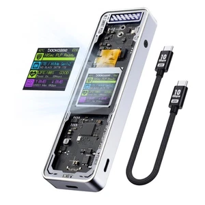 2280 M.2 NVMe SSD Enclosure Cyber Explorer Edition with LCD Display Max1630 - Afbeelding 1 van 10