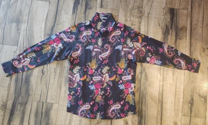 MONSOON MIKES ELVIS mehrfarbiges Paisley Herren Knopfleiste Medium, BRANDNEU - Bild 1 von 9