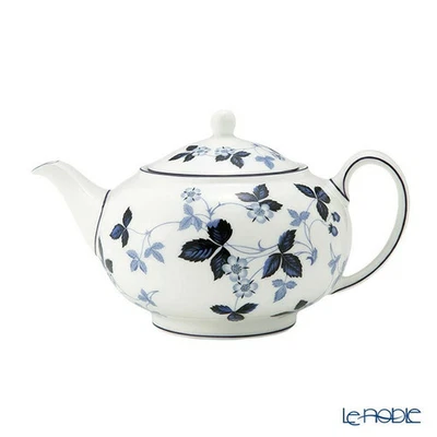 Wedgwood Strawberry Ink Blue Teapot 1200ml Family Baby - Image 1 of 4