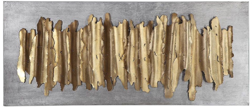 Uttermost Lev 55 1/4" Wide Gold and Silver Metal Wall Art - Image 1 of 1