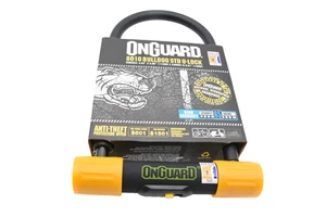 OnGuard Bike lock 8010 Bulldog STD U-LOCK  secure silver 8010 KEY 230mm - 115mm - Picture 1 of 3
