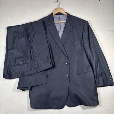 Jos A Bank Reserve Mens 2 Piece Suit Gray 48R Reda 100% Wool Super 150s 44x29 - Image 1 of 4