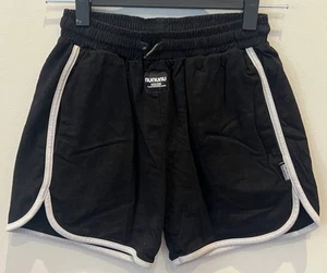 Nununu Black RETRO GYM SHORTS Size 12-14 Years - Picture 1 of 7