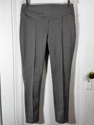 Pantalones Legging Nine West Para Mujer L Negro Blanco Pata de Gallo Elastizados Pull-On Ajustados Foto 1 de 4