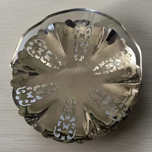 Cesta de plata con mango de filigrana elegante decoración del hogar de vacaciones de temporada - Imagen 1 de 9