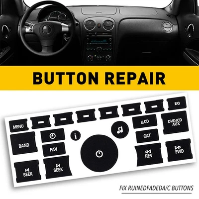 Kit de calcomanías de reparación de botones de radio para tablero para GMC Chevy Chevrolet 2002-2006 EB Foto 1 de 4