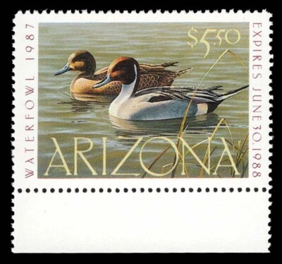 1987 Arizona State Duck Stamp (AZ1V1) - Image 1 of 2