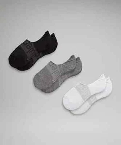 Nuevo Paquete de 3 Calcetines Lululemon Power Stride No Show Blanco Negro Gris LM9AGJS Talla XL - Imagen 1 de 4