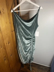 Mia Joy Womens Dress Barely Blue Size L NWT Velour Bodycon - Picture 1 of 7