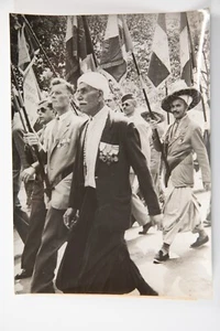 PHOTO DE PRESSE TAMPON AGENCE INTERCONTINENTAL 1950	GUERRE D' ALGERIE 13X18cm - Picture 1 of 2