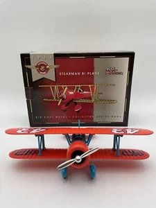 1934 STEARMAN BIPLANE RICHARD PETTY #43 BLUE & Red STP COIN BANK (ITEM #00448B) - Picture 1 of 8