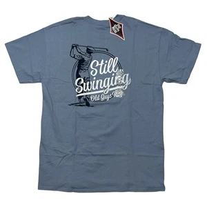Old Guys Rule Men's Graphic T Shirt Still Swinging Golf Short Sleeve New Sz L - Picture 1 of 6