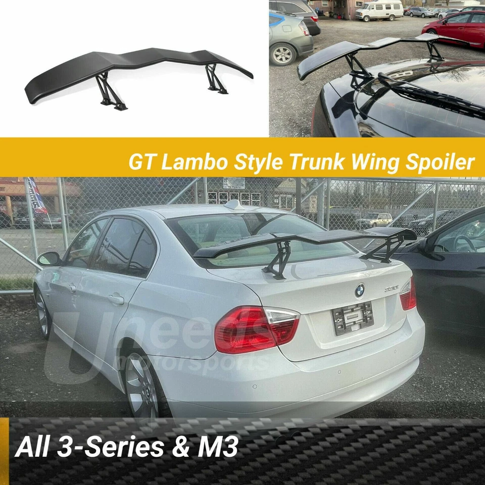 Fit 宝马 3 系列 M3 GT 风格底漆哑光黑色后后备箱翼锅炉 — 第 1/4 张图片