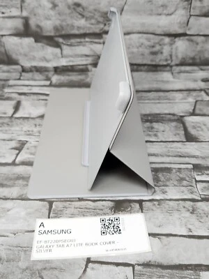 Auténtico OEM Samsung Galaxy Tab A7 Lite Funda Libro Gris Oscuro Folio Estuche Soporte Foto 1 de 4