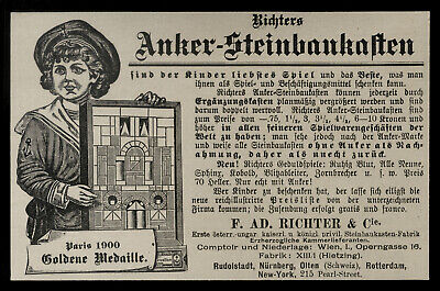 Alte Reklame Werbung 1900 Richters Anker-Steinbaukasten (1) Rudolstadt Thüringen • 6.99€
