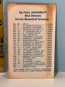 1976-77 University of DePaul College Basketball Schedule EXMT 🔥 - Picture 1 of 2
